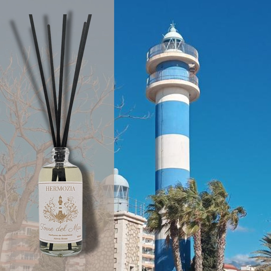Ambientador con varillas – Torre del Mar (caja de 10)
